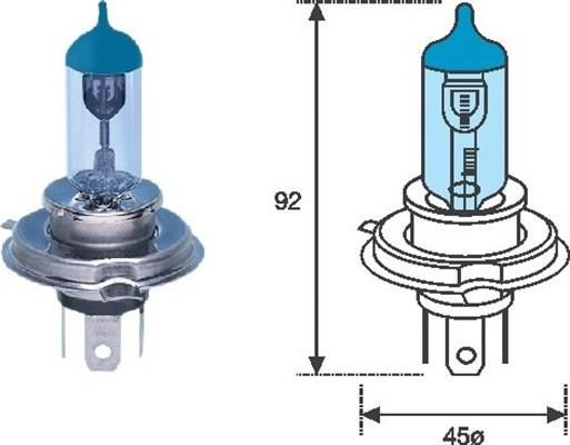  Лампа галогенная H4 12V 6055W 002602100000 Magneti marelli 002602100000