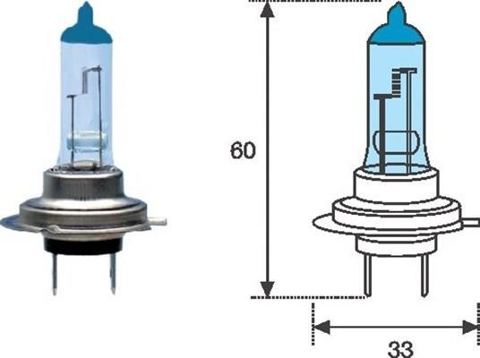  Лампа галогенная H7 12V 55W 002603100000 Magneti marelli 002603100000