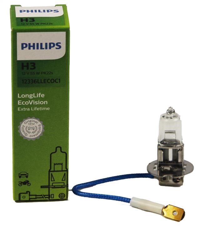  Лампа галогенная Philips LongLife EcoVision H3 12V 55W 12336LLECOC1 Philips 12336LLECOC1