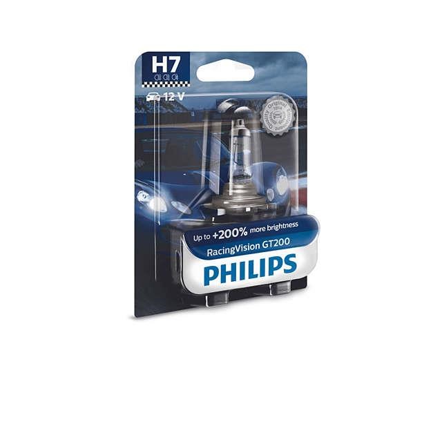  Лампа галогенная Philips RacingVision GT200 +200% H7 12V 55W 12972RGTB1 Philips 12972RGTB1