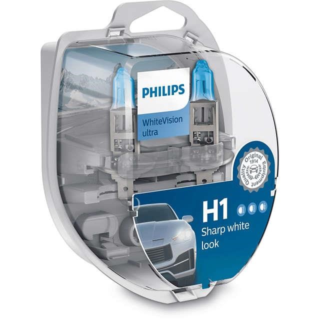  Лампа галогенная Philips WhiteVision Ultra H1 +W5W 12V 55W 2+2 шт.12258WVUSM Philips 12258WVUSM