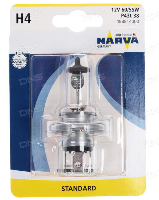  Лампа галогенная Narva Standard H4 12V 6055W 488814000 Narva 488814000