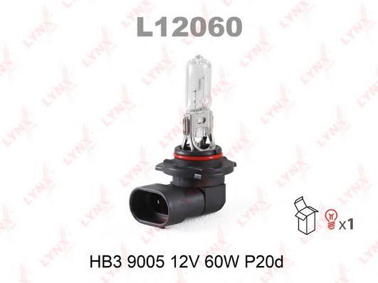  Лампа галогенная HB3 12V 60W L12060 LYNXauto L12060