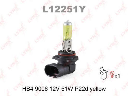  Лампа галогенная HB4 12V 51W L12251Y LYNXauto L12251Y