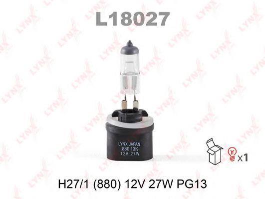  Лампа галогенная H27W1 12V 27W L18027 LYNXauto L18027