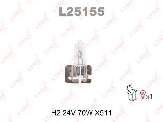  Лампа галогенная H2 24V 70W L25155 LYNXauto L25155