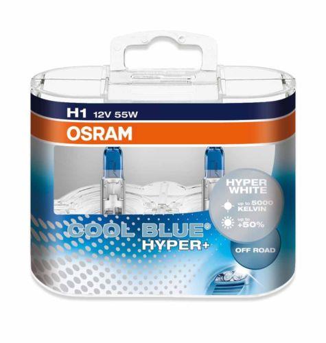  Лампа накаливания COOL BLUHYPER H1 12V 55W P14.5S 62150CBHDUO Osram 62150 CBH DUO