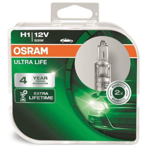  Лампа накаливания H1 12V 55W ULT P14.5s 64150ULTDUO Osram 64150 ULT DUO