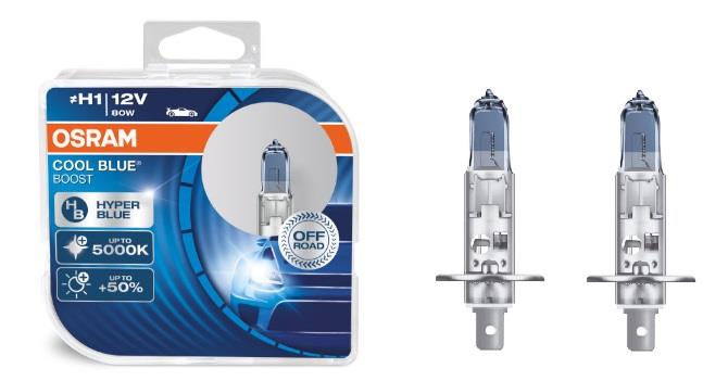  Лампа галогенная Osram Cool Blue Boost H1 12V 80W 2 шт.62150CBBHCB Osram 62150CBB-HCB