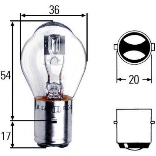  Лампа галогенная S1 12V 2525W 49471 Narva 49471