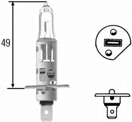  Лампа галогенная Narva RangePowerBlue +50% H1 12V 55W 48630BL Narva 48630BL