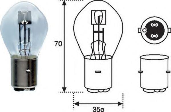  Лампа галогенная Bosch Motorcycle S1 12V 2525W 1987302106 Bosch 1 987 302 106