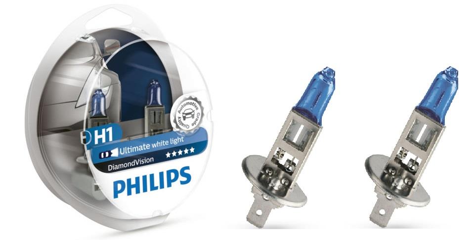  Лампа галогенная Philips DiamondVision H1 12V 55W 2 шт.12258DVS2 Philips 12258DVS2