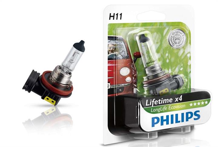  Лампа галогенная Philips LongLife EcoVision H11 12V 55W 12362LLECOB1 Philips 12362LLECOB1