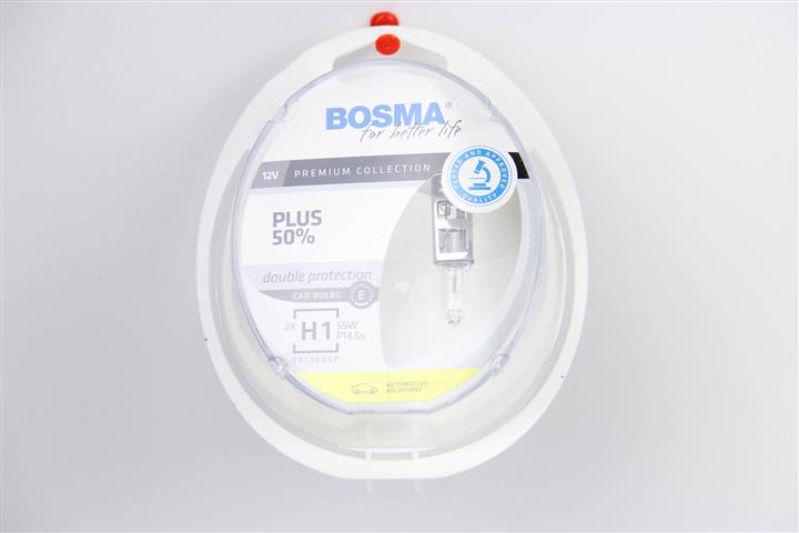  Лампа галогенная BOSMA PLUS 50% H1 12V 55W 2 шт.4070 BOSMA 4070