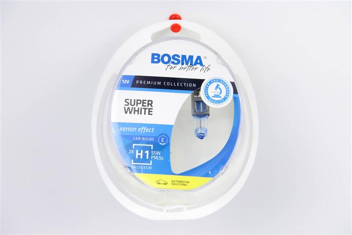  Лампа галогенная BOSMA SUPER WHITE H1 12V 55W 2 шт.3721 BOSMA 3721