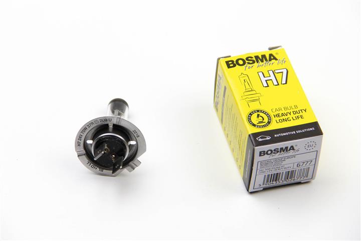  Лампа галогенная BOSMA HEAVY DUTY LONG LIFE H7 24V 70W 6777 BOSMA 6777