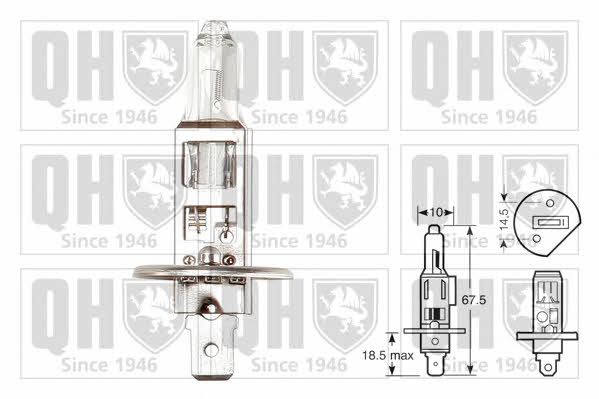  Лампа галогенная H1 12V 55W QBL448 Quinton Hazell QBL448