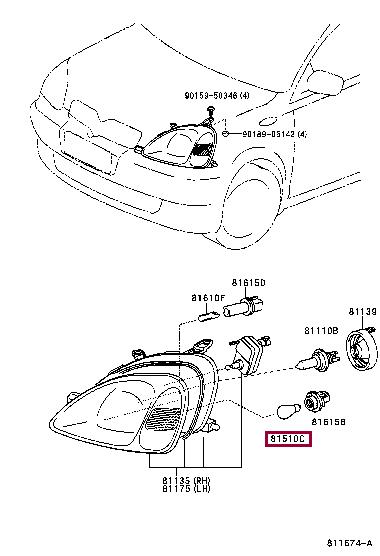  Лампа галогенная 99132YZZBF Toyota 99132-YZZBF