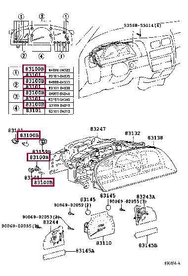  Лампа галогенная 8310904010 Toyota 8310904010