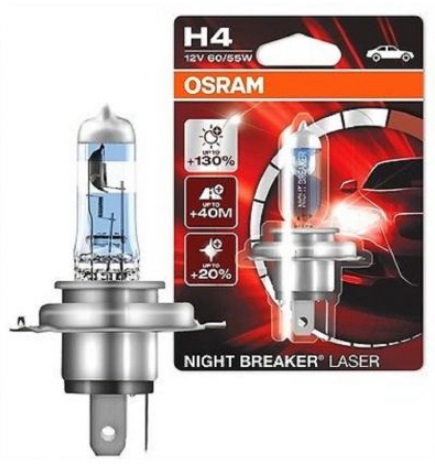  Лампа галогенная Osram Night Breaker Laser +130% H4 12V 6055W 64193NBL01B Osram 64193NBL-01B