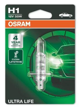  Лампа галогенная Osram Ultra Life H1 12V 55W 64150ULT01B Osram 64150ULT-01B