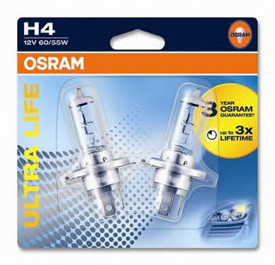  Лампа галогенная Osram Ultra Life H4 12V 6055W 2 шт.64193ULT02B Osram 64193ULT-02B