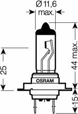  Лампа галогенная Osram Silverstar +60% H7 12V 55W 64210SV2 Osram 64210SV2