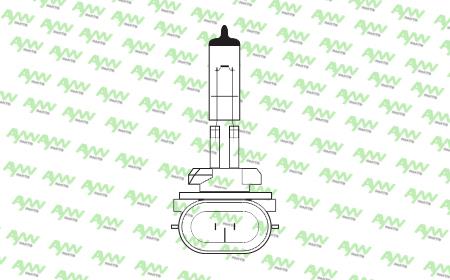  Лампа галогенная H27W2 12V 27W AW1910028W Aywiparts AW1910028W