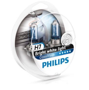  Лампа галогенная Philips CristalVision H7 +W5W 12V 55W 2+2 шт.12972CVSM Philips 12972CVSM