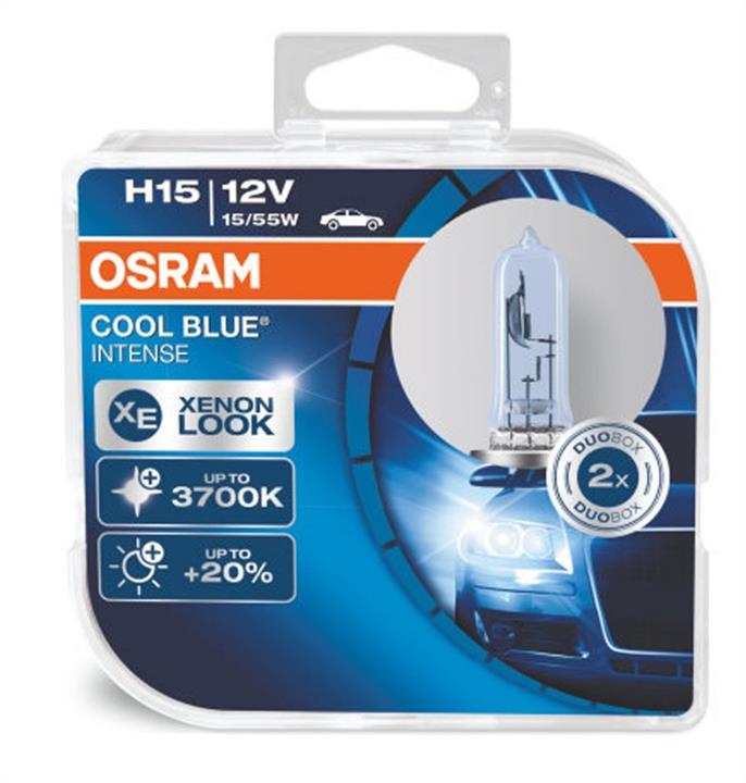  Лампа галогенная Osram Cool Blue Intense H15 12V 1555W 2 шт.64176CBIHCB Osram 64176CBI-HCB