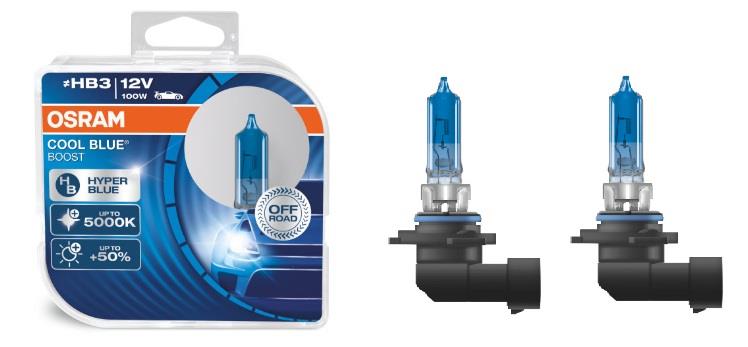  Лампа галогенная Osram Cool Blue Boost +50% HB3 12V 80W 5000K 2 шт.69005CBBHCB Osram 69005CBB-HCB