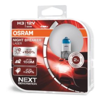  Лампа галогенная Osram Night Breaker Laser +150% H3 12V 55W 2 шт.64151NLHCB Osram 64151NL-HCB