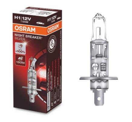  Лампа галогенная Osram Night Breaker Silver +100% H1 12V 55W 64150NBS Osram 64150NBS