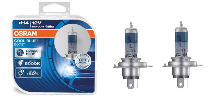  Лампа галогенная Osram Cool Blue Boost H4 12V 10090W 2 шт.62193CBBHCB Osram 62193CBB-HCB