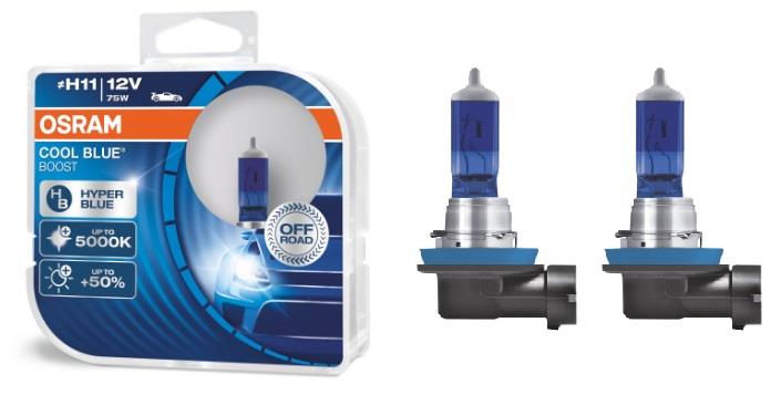  Лампа галогенная Osram Cool Blue Boost H11 12V 75W 2 шт.62211CBBHCB Osram 62211CBB-HCB