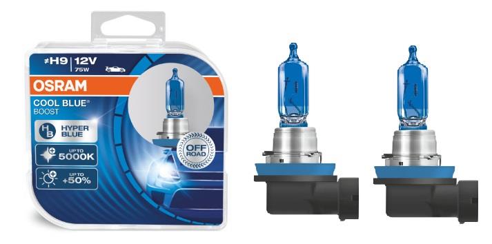  Лампа галогенная Osram Cool Blue Boost H9 12V 75W 2 шт.62213CBBHCB Osram 62213CBB-HCB