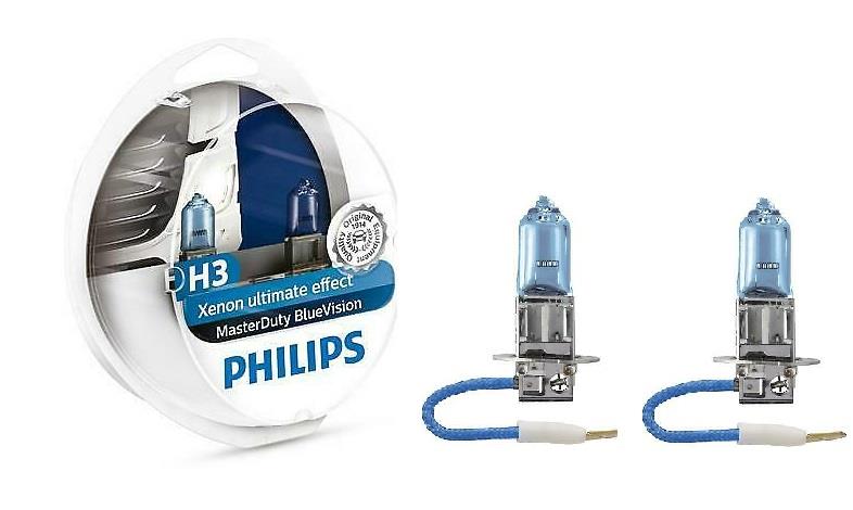  Лампа галогенная Philips MasterDuty BlueVision H3 24V 70W 2 шт.13336MDBVS2 Philips 13336MDBVS2