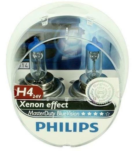  Лампа галогенная Philips MasterDuty BlueVision H4 24V 7570W 2 шт.13342MDBVS2 Philips 13342MDBVS2