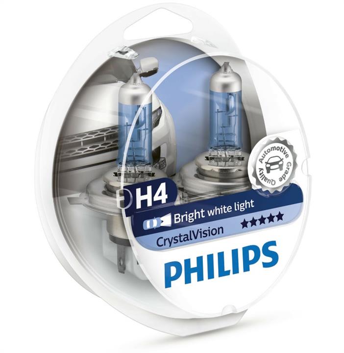  Лампа галогенная Philips CristalVision H4 12V 6055W 2 шт.12342CVS2 Philips 12342CVS2