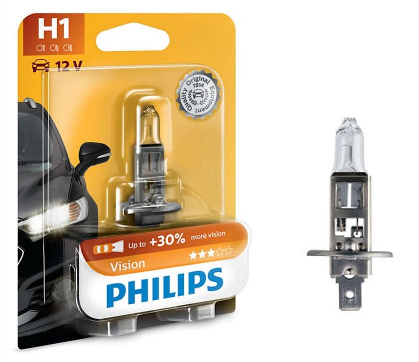  Лампа галогенная Philips Vision +30% H1 12V 55W 12258PRB1 Philips 12258PRB1