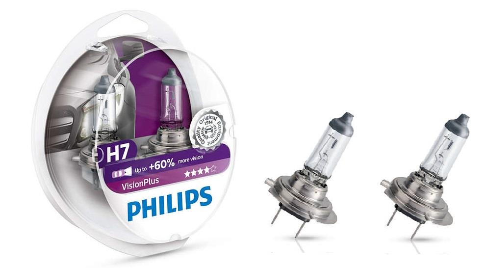  Лампа галогенная Philips VisionPlus +60% H7 12V 55W 2 шт.12972VPS2 Philips 12972VPS2