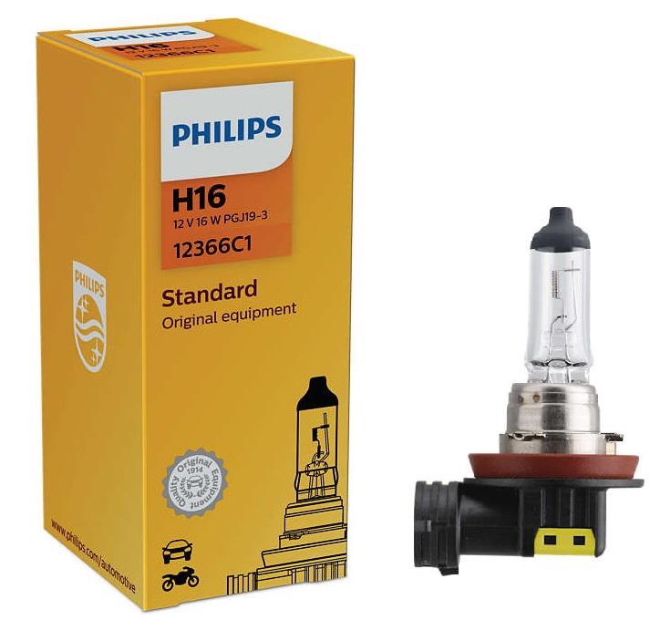  Лампа галогенная Philips Standard H16 12V 19W 12366C1 Philips 12366C1