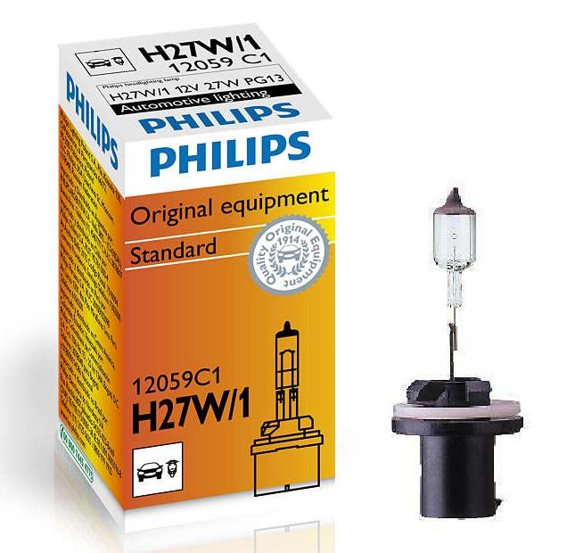  Лампа галогенная Philips Standard H27W1 12V 27W 12059C1 Philips 12059C1