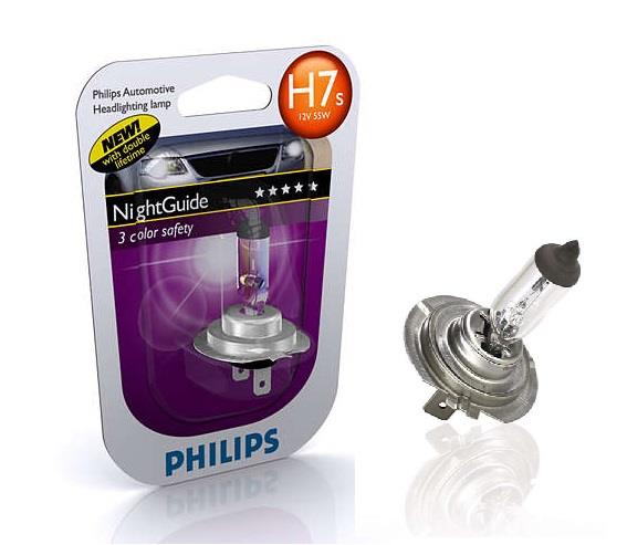  Лампа галогенная Philips NightGuide DoubleLife H7s 12V 55W 12972NGSDLB1 Philips 12972NGSDLB1