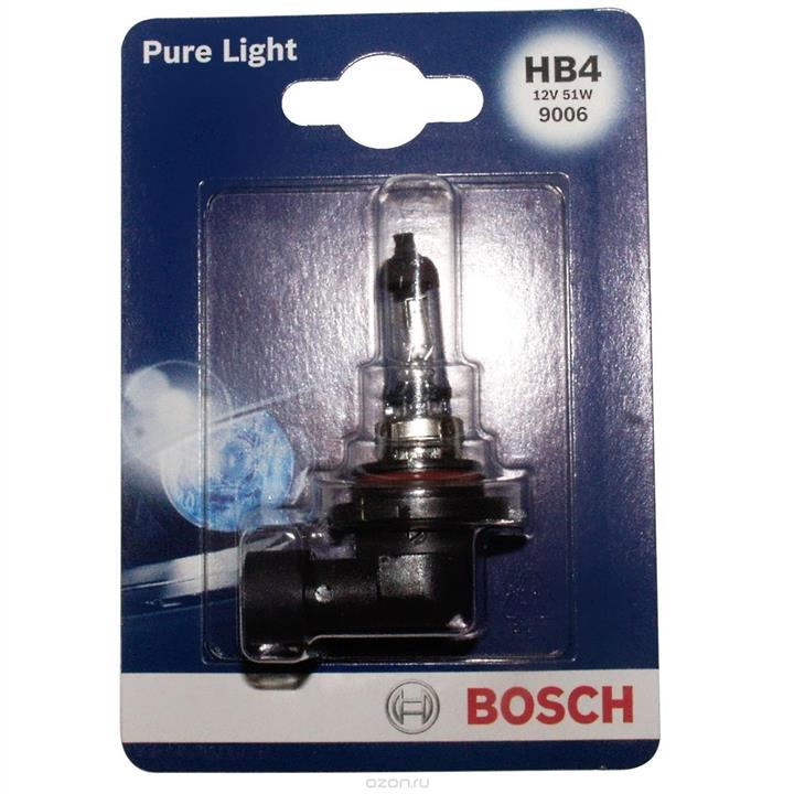  Лампа галогенная Bosch Pure Light HB4 12V 51W 1987301063 Bosch 1 987 301 063