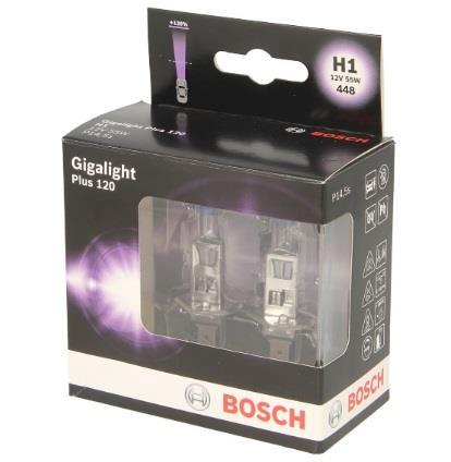  Лампа галогенная Bosch Gigalight Plus 120 H1 12V 55W 2 шт.1987301105 Bosch 1 987 301 105