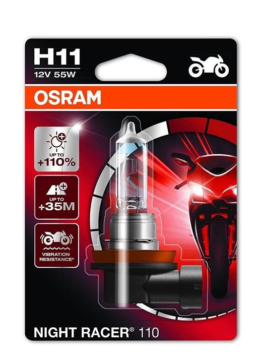  Лампа галогенная Osram Night Racer +50% Moto H11 12V 55W 64211NR501B Osram 64211NR5-01B