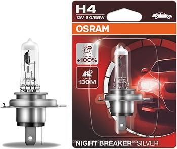  Лампа галогенная Osram Night Breaker Silver +100% H4 12V 6055W 64193NBS01B Osram 64193NBS-01B