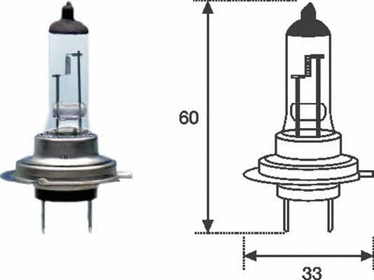  Лампа галогенная H7 12V 100W 002052600000 Magneti marelli 002052600000